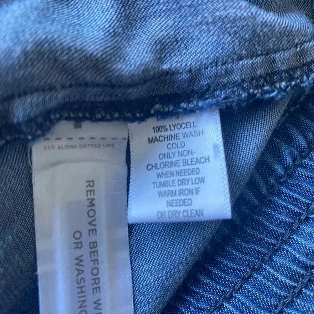 Ann Taylor LOFT Jogger Pants Size 0 Chambray Blue Pull On Lyocell
